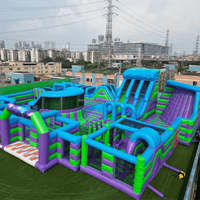 El parque temático inflable más grande, equipo de parque de diversión inflable, atrae a jóvenes y niños