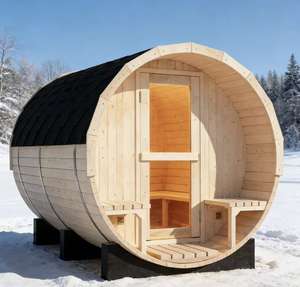 Sauna de Vapor Pure Comfort para 4-6 Personas, para Terapia de Tejidos Profundos, Eficiente Energéticamente, Sauna de Madera Maciza de Gran Tamaño - Product Image 1