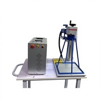 Machine de marquage laser à fibre portable de type split, graveur laser à fibre portable, lentille de champ 300*300mm pour l'acier inoxydable