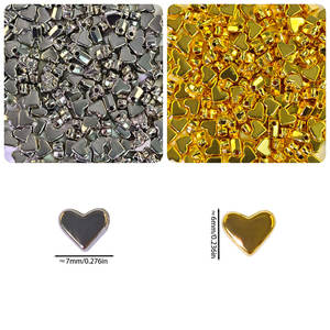 Nuovo Prodotto 2026: Perline d'oro e d'argento a forma di cuore, 1 pezzo/30g, per creazione fai da te di collane e bracciali, affascinanti, alla moda e all'avanguardia - Product Image 5