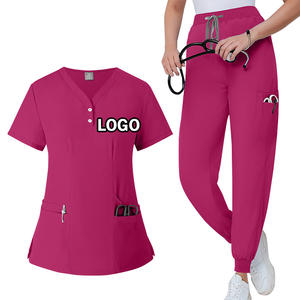 Conjuntos de Uniformes Médicos para Mujer con Logo Personalizado, de Secado Rápido, Camisola y Pantalones Tipo Jogger para Hospital, Enfermería, Dental y Doctora - Product Image 5