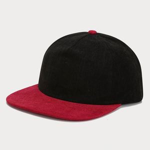 Gorras de Béisbol Personalizadas al por Mayor para Hombre, de Perfil Medio y Alto, con Visera Plana, de 5 Paneles, Lisas, de Pana - Product Image 5