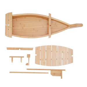 Grand plateau de service en bambou pour sushis, bateau en bambou de 60 <span class=keywords><strong>cm</strong></span> pour restaurant japonais de sushis - Product Image 5