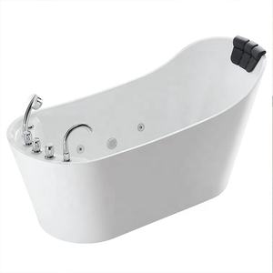 Modern Bathroom Artificial Stone <strong>Japanese</strong> <strong>Soaking</strong> Bath <strong>Tub</strong> Free Standing Acrylic SPA Massage Bathtub - Product Image 5
