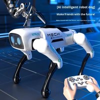 Elektronischer Intelligenter Roboter mit Gestensensor, RC-App-Steuerung, Sprechfunktion, Lernspielzeug, KI-Hund Roboter-Haustier aus ABS-Kunststoff für 5 bis 7 Jahre