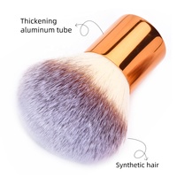 Brosse de nettoyage Kabuki avec poils synthétiques véganes denses, brosse douce pour éliminer la poussière, pour le nettoyage des tables de maquillage