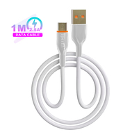 Câble de charge micro-rapide USB personnalisé 1M Silicone liquide Chargeur 2,5 A Câble de données OEM pour Android pour Samsung pour téléphone Xiaomi