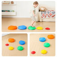 Fabricant de tremplins personnalisés Crossing River Stepping Stones Rainbow Sensory Toys Balancing Stepping Stones for Kids Stepping Stones