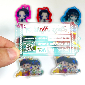 Móc Khóa Acrylic Biểu Tượng Tùy Chỉnh Móc Chìa Khóa Anime Ba Chiều Cá Tính In Hình Lấp Lánh Hình Ảnh Mặt Dây Chuyền Hoạt Hình - Product Image 3