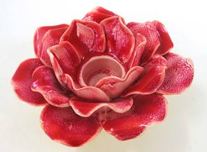 5,1 "Diseño de Navidad realista vívido encantador hecho a mano Flor de cerámica portavelas para la decoración del Hotel del hogar - Product Image 5