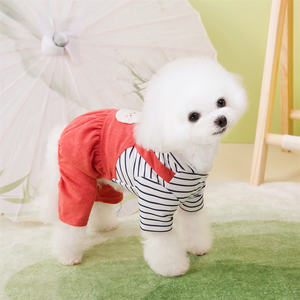 Ropa para mascotas Ropa para perros Primavera Verano Teddy Overoles <span class=keywords><strong>de</strong></span> cuatro patas Traje para mascotas 24 días Correa inocente Pantalones <span class=keywords><strong>de</strong></span> cuatro patas - Product Image 3