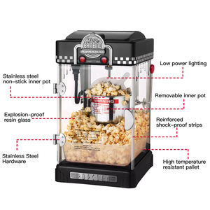Thương Mại Nhỏ Bỏng Ngô Nhà Sản Xuất Điều Kiện Mới Điện Bỏng Ngô Máy Màu Đen Nhỏ Bỏng Ngô Nhà Sản Xuất - Product Image 3