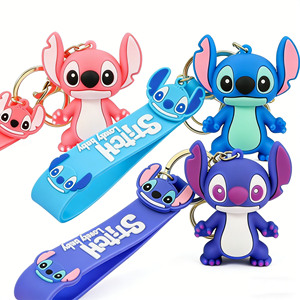 <span class=keywords><strong>Llavero</strong></span> de dibujos animados 3D de <span class=keywords><strong>Lilo</strong></span> <span class=keywords><strong>y</strong></span> <span class=keywords><strong>Stitch</strong></span> al por mayor <span class=keywords><strong>y</strong></span> al detalle - Colgante de goma personalizable de anime, suministro de fábrica para regalos - Product Image 3
