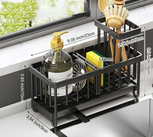 Dispenser sapone in acciaio inox a prova di ruggine <span class=keywords><strong>lavello</strong></span> contenitore di spugna per <span class=keywords><strong>lavello</strong></span> da cucina Organizer - Product Image 6