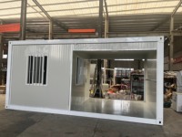 Conteneur mobile préfabriqué de luxe de 20 pieds, panneau sandwich de haute qualité en acier pour bureaux, maisons, hôtels, cuisines, magasins
