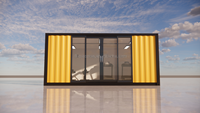 Maison conteneur préfabriquée moderne jardin extérieur salle de sport/studio bureau hangar en panneau sandwich pour abri d'auto