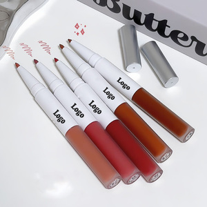 Brillo Labial de Doble Punta con Esencia y Delineador de Labios con Espejo para Uso Diario, Marca Privada - Product Image 1