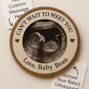 बेबी स्कैन फोटो फ्रेम वीडियो लकड़ी के सोमोग्राम फोटो कैडरल बेबी स्कैन फोटो फ्रेम - Product Image 3