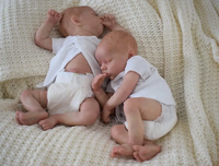 Juego De muñecas De simulación De vinilo De 18Cm De alta calidad Bebes recién nacidos gemelos niña De Silicona Real Preemie Reborn Toddler Dolls