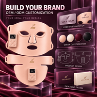 Masque de beauté LED sans fil en silicone à lumière infrarouge proche, anti-rides professionnel pour le visage entier