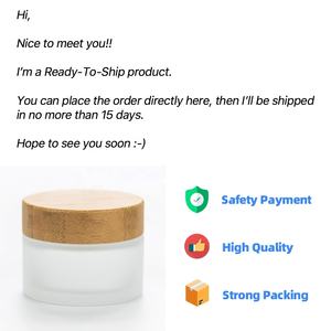 Botol Kosmetik Kosong Bulat dari Bambu 100ml, Botol Kaca Kayu Buram dengan Tutup Bambu - Product Image 5