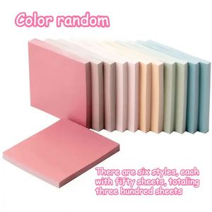 6pcs Vintage Color Sticky Notes 50 Sheets Per Color Blank Fluorescent Reusable <b>Memo</b> <b>Pads</b> Multiple Times Use Colorful Paper for - Product Image 6