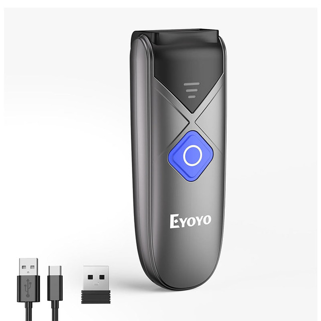 Eyoyo 1D 2D Portable Handheld Wireless Mini Bluetooth Qr Bar Code Reader PDF417 Android Barcode Scanner for Inventory