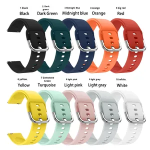 Para <span class=keywords><strong>Huawei</strong></span> GT2/<span class=keywords><strong>GT3</strong></span> y para Samsung <span class=keywords><strong>Smartwatch</strong></span> Compatible con liberación rápida 20/22mm correa de silicona Watch5 correa para la oreja correas de reloj inteligente - Product Image 4