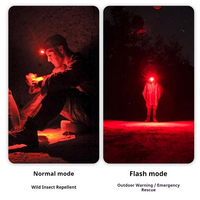 Lampu Kerja Basis Magnetik Industri 2000mAh Dapat Diisi Ulang Lampu Kepala LED Lepas Pasang dengan SOS Merah untuk Perbaikan Mobil dan Helm Kerja