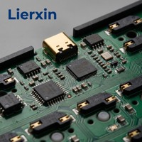 Lierxin LEX-KEYBOARD-MCU OSP Teclado Mecánico PCB de Control Principal de 2 Capas USB-C HID QMK/VIA Conector de Interruptor Intercambiable en Caliente LED por Tecla