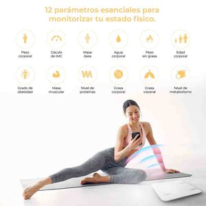 Báscula Digital Inteligente Fitblue Blanca para Medición de Peso Corporal con Conectividad a Aplicación Móvil - Product Image 2