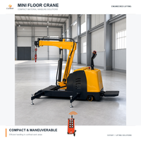 Mini-grue électrique portable de 1,2 tonne pour travaux de construction, avec moteur et boîte de vitesses, dispositif de levage haute capacité