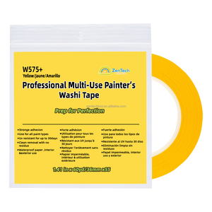Cinta de Papel Adhesiva Amarilla para Pintores de Interiores Jinghe 575, Resistente a los Rayos UV, Autoadhesiva, 25 m de Longitud, 48 mm de Ancho, <span class=keywords><strong>Precio</strong></span> de Fábrica - Product Image 5