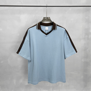 T-Shirt <span class=keywords><strong>Polo</strong></span> Vintage da Uomo in Maglia Waffle, Vestibilità Ampia, Manica Corta, Stile Casual - Product Image 2