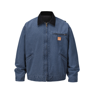 OEM marchio di alta qualità modello di <span class=keywords><strong>moda</strong></span> invernale giacca da <span class=keywords><strong>lavoro</strong></span> Plus Size personalizzata per gli uomini Cargo Casual elegante tela Denim giacca da uomo - Product Image 5