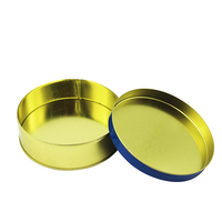 Boîte d'emballage ronde en fer blanc de qualité alimentaire pour caviar, 50g, 125g, 250g, 500g, boîte de conserve de caviar bleu sous vide