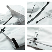 Veste coupe-vent à capuche légère et imperméable pour hommes, survêtement coupe-vent en nylon respirant pour la pêche, la randonnée