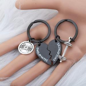 Llavero con Mancuerna para Gimnasio, Equipo <span class=keywords><strong>de</strong></span> Fitness Personalizado, Peso <span class=keywords><strong>de</strong></span> Mancuerna, Metal, Culturistas, Parejas, Compañeros - Product Image 6