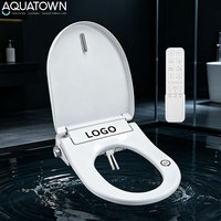 Siège de toilette intelligent carré haut de gamme avec télécommande, lavage automatique, séchage à air chaud et chauffage instantané pour usage commercial