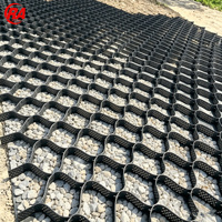 Flexible Smooth HDPE Geocell,1.1mm&1.4mm Thickness Cell Height for Curved Landscape Slope Soil Fixing Custom Size Factory Direct