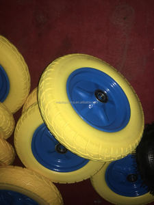 Neumático de espuma de PU maciza 4.80/4.00-8 para carretilla, antipinchazos, con rodamientos de 5/8" y 3/4", para carretilla de mano, carrito de herramientas, negro, 16 pulgadas - Product Image 4