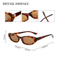 Lunettes de soleil ovales étroites de style années 90 de haute qualité, monture en acétate polarisée, protection UV400, certifiées CE, logo personnalisé OEM, prix d'usine