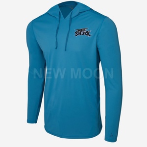 Wholesale Customizable Mosaic Mesh Side Panels Quick Dry UPF 50+ New Men's Long Sleeve Fishing Wear Fishing Shirt Hoodie - Product Image 1