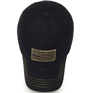 Casquette de baseball tendance pour homme, broderie drapeau américain, personnalisable, tissu imperméable, expédition immédiate, vente en gros - Product Image 4