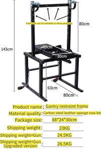 Mobili in Pelle per Bondage BDSM con Corde, Collare e Manette per <span class=keywords><strong>Sesso</strong></span> Vaginale e Anale - Product Image 6