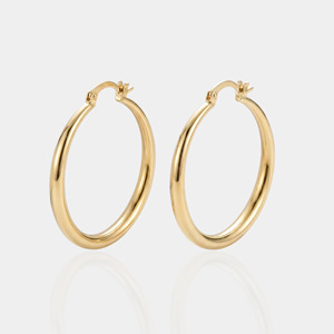 Aros Clásicos Redondos Hipoalergénicos, Aros Modernos, Joyería Ligera, Regalo para Ella, Aros Hechos a Mano de Cobre Puro - Product Image 4