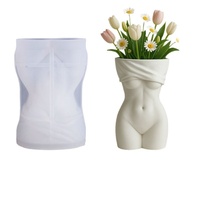 Moule en silicone moderne pour pot de fleurs, tasse de rangement en résine époxy DIY, moule en plâtre parfumé au ciment pour femmes, ornements de décoration