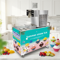 Machine à glace pilée électrique commerciale entièrement automatique en acier inoxydable 750W, 5 chambres, travail rapide, cylindre unique, pour glace en flocons