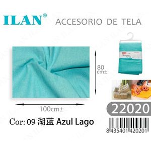 Accessorio in Tessuto Ilan 100x80cm Blu Lago per Arredamento Casa - Product Image 1