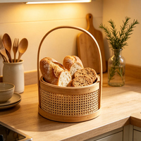 Boîte Cadeau Vintage en Bois Tressé Faite à la Main de Haute Qualité avec Couvercle, Écologique, Magnifique, pour Rangement et Décoration Domestique